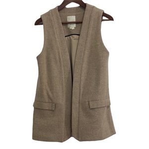 Anthropologie Elevenses Wool Blend Tan Sweater Vest Size Small